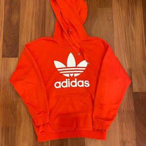 bright red adidas hoodie